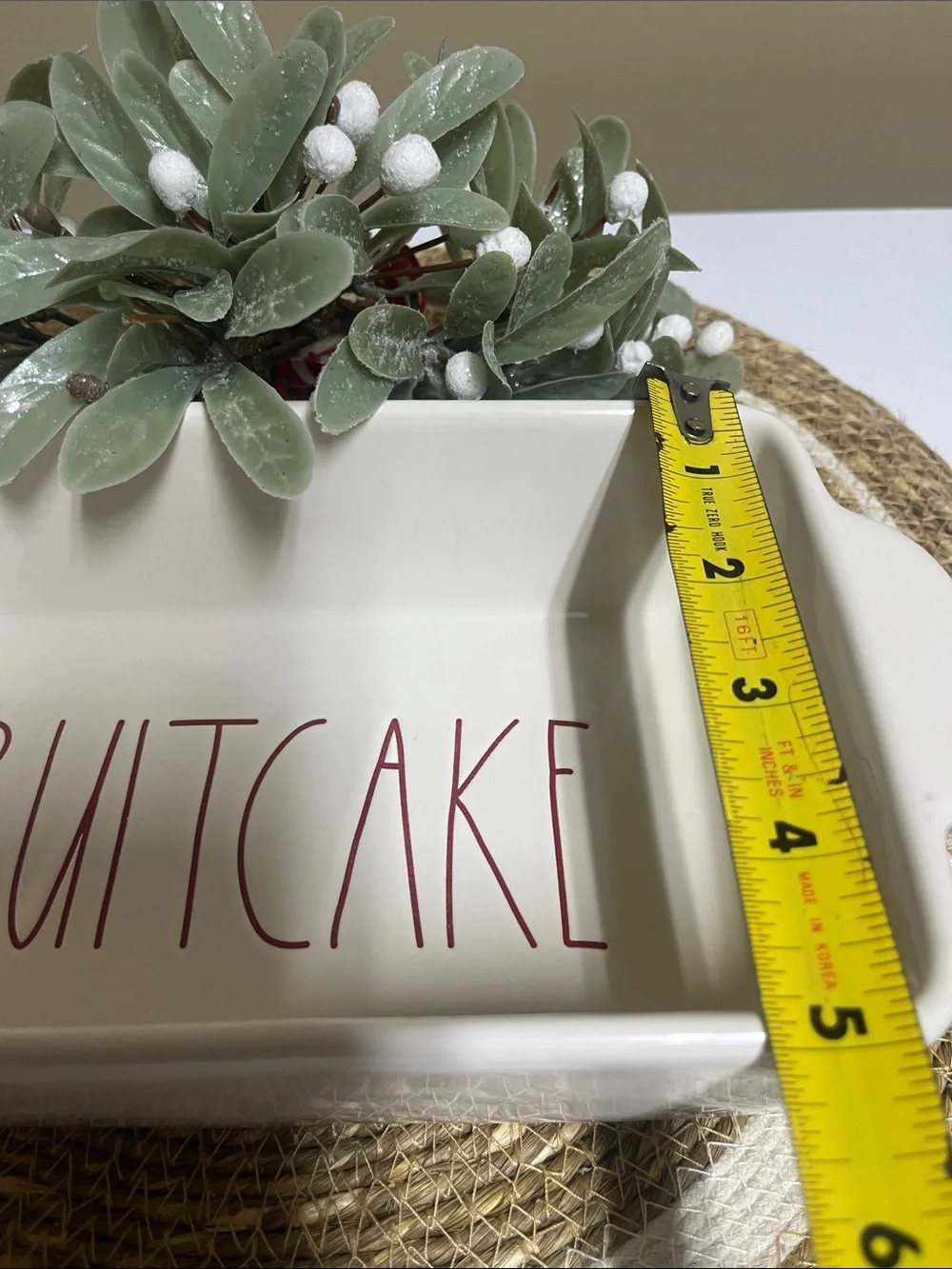 Rae Dunn “Holiday Fruitcake”Loaf Pan in good condition
